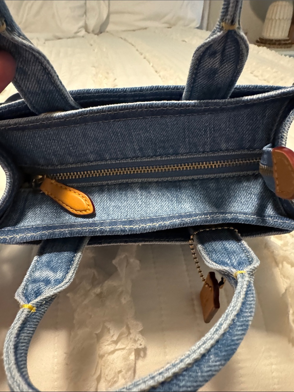 Coach Denim Mini Cargo Tote 20. Never Used - Picture 7 of 11